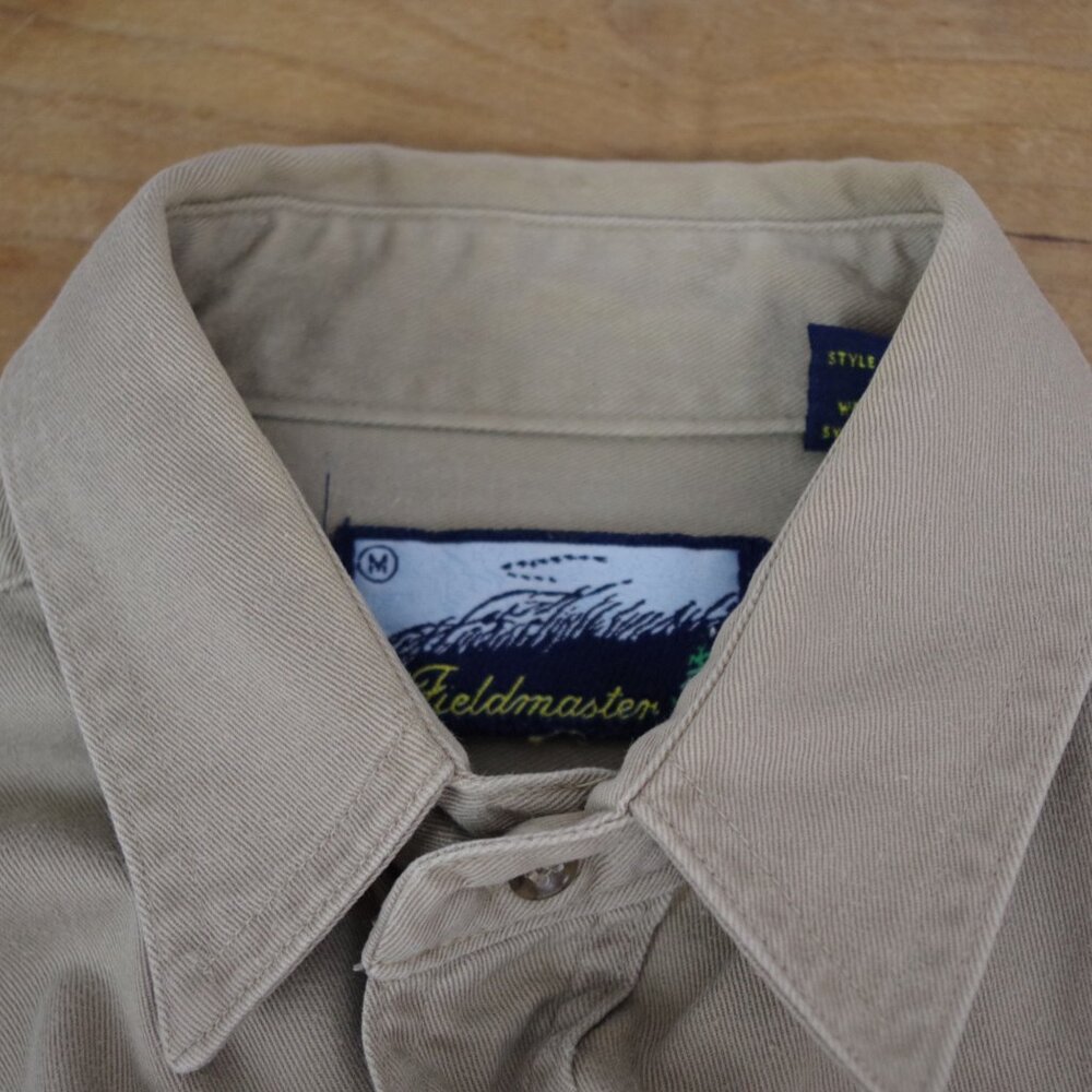Fieldmaster Vintage Khaki Safari Style Shirt Medium - Picture 3 of 6